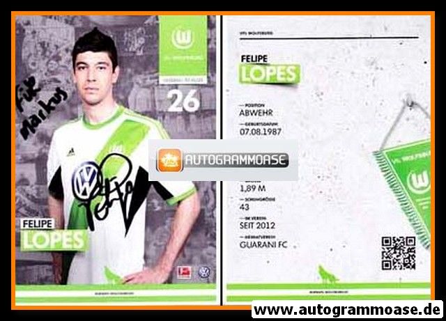 Autogramm Fussball | VfL Wolfsburg | 2013 | Felipe LOPES