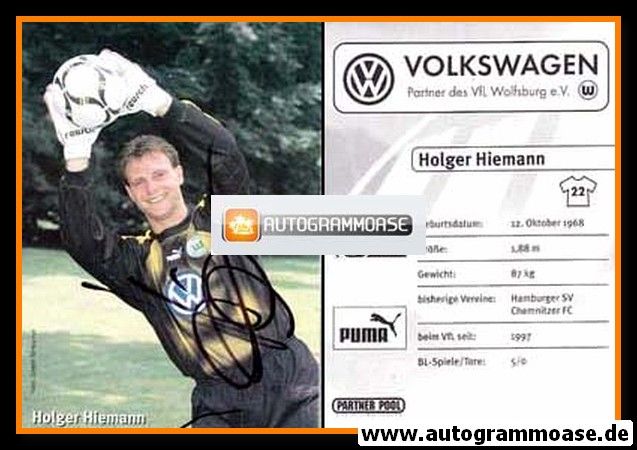 Autogramm Fussball | VfL Wolfsburg | 1999 | Holger HIEMANN