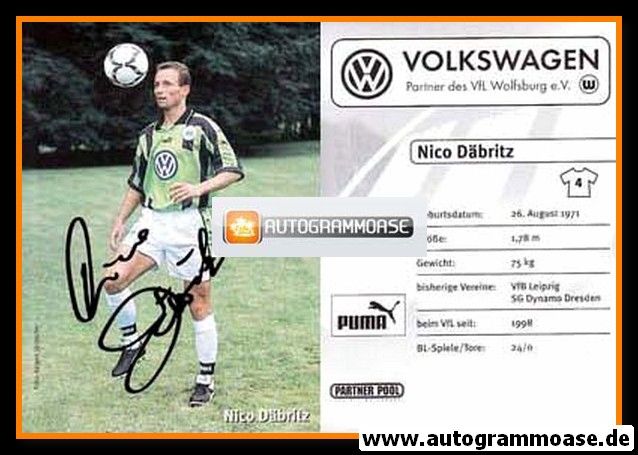 Autogramm Fussball | VfL Wolfsburg | 1999 | Nico DÄBRITZ (2)