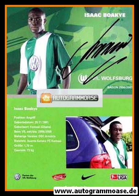 Autogramm Fussball | VfL Wolfsburg | 2006 | Isaac BOAKYE