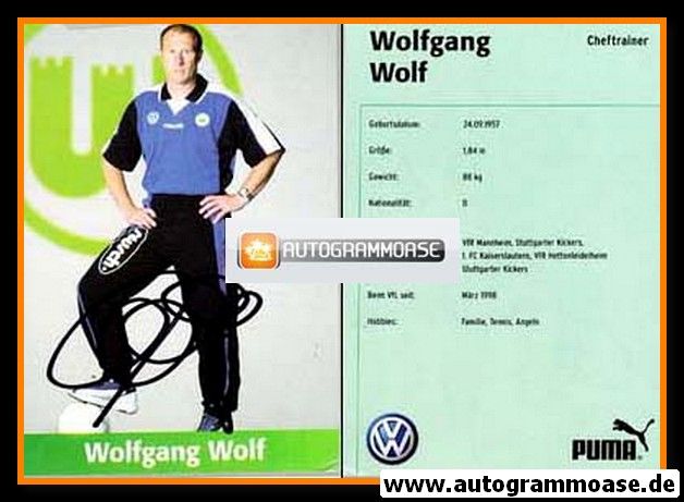 Autogramm Fussball | VfL Wolfsburg | 2001 | Wolfgang WOLF