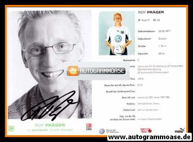 Autogramm Fussball | VfL Wolfsburg | 2002 | Roy PRÄGER