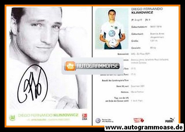 Autogramm Fussball | VfL Wolfsburg | 2002 | Diego Fernando KLIMOVICZ