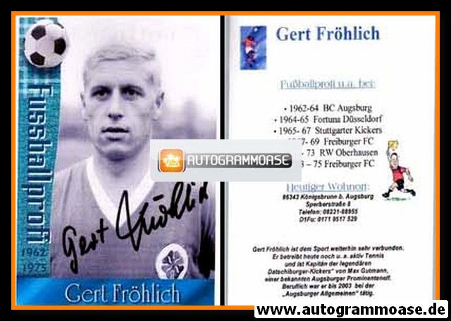 Autogramm Fussball | Rot-Weiss Oberhausen | 1970er | Gert FRÖHLICH (2)