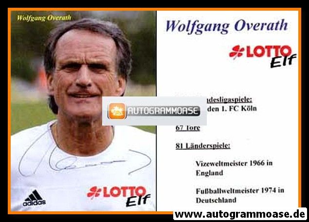 Autogramm Fussball | 2000er | Wolfgang OVERATH (Lotto Elf)
