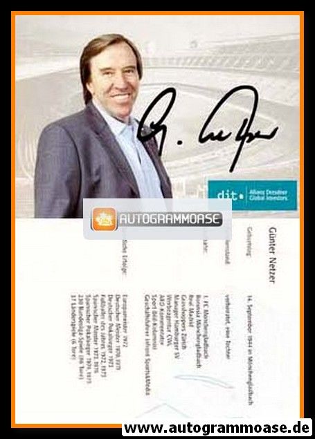 Autogramm Fussball | 2000er | Günter NETZER (DIT) Querformat