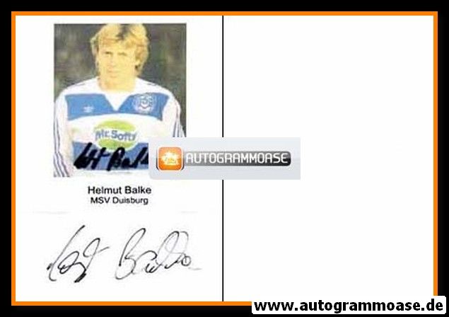 Autogramm Fussball | MSV Duisburg | 1983 | Helmut BALKE (Papier)
