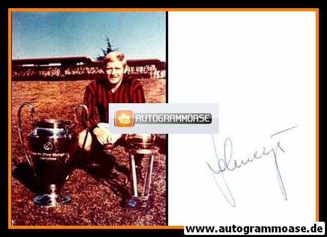 Autogramm Fussball | AC Mailand | 1960er Foto | Karl-Heinz SCHNELLINGER (Pokale)