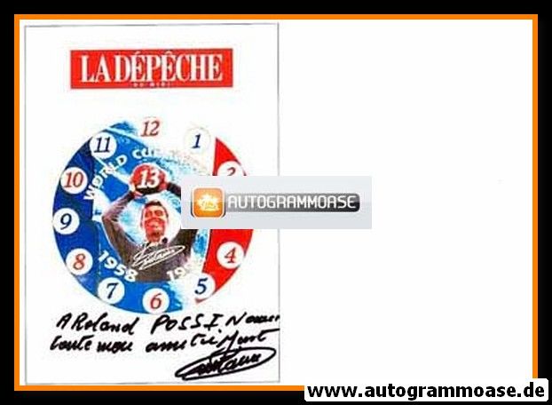 Autogramm Fussball | Frankreich | 1958 WM Retro | Just FONTAINE (La Depeche) 1