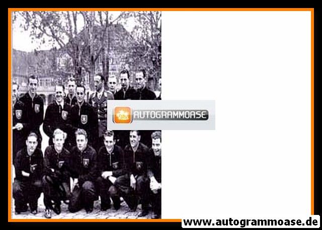 Mannschaftsfoto Fussball | DFB | 1942 + AG Albert SING (Spiel Ungarn)