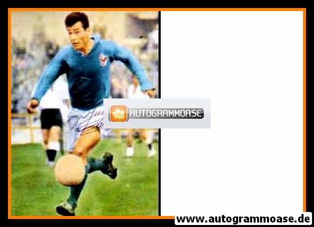 Autogramm Fussball | Frankreich | 1950er Foto | Just FONTAINE (Spielszene Color)