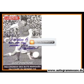 Autogramm Frankreich | 1950er Retro | Just FONTAINE (Spielszene SW) Depeche