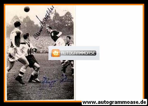 Autogramme Fussball | DFB | 1952 Foto | Josef RÖHRIG + Ottmar WALTER (Spielszene Irland)