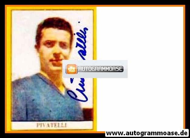 Autogramm Fussball | Italien | 1950er Foto | Gino PIVATELLI (Portrait Color) 2