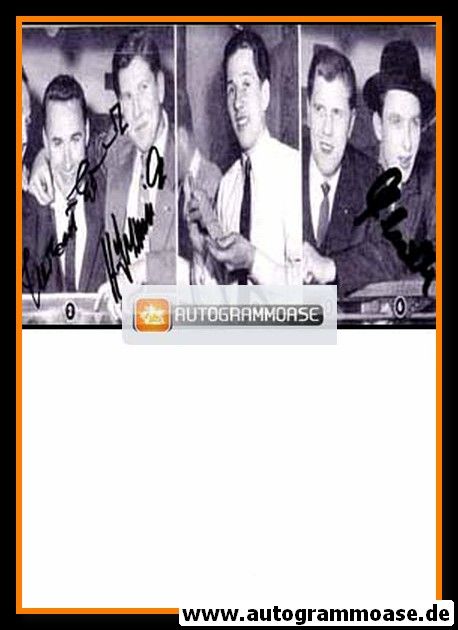 Autogramme Fussball | DFB | 1950er Foto | COLLAGE + 3 AG (Erhard, Szymaniak, Schmidt)