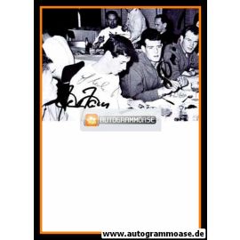 Autogramme Fussball | DFB | 1962 WM Foto | GIESEMANN + HALLER + KURBJUHN (Mannschaftsessen)