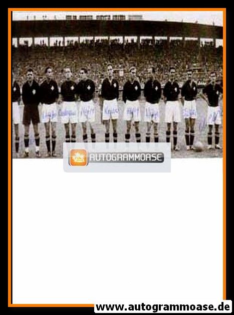 Mannschaftsfoto Fussball | Schweiz | 1954 WM + AG Jacques FATTON (Spiel Italien)