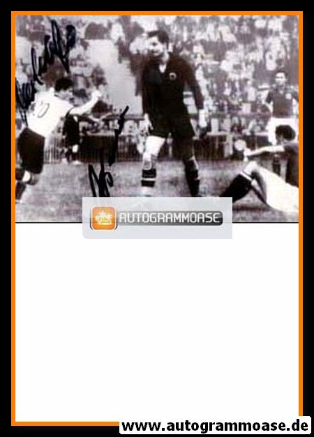 Autogramme Fussball | DFB + Jugoslawien | 1954 WM Foto | Hans SCHÄFER + Vladimir BEARA (Spielszene SW) 1
