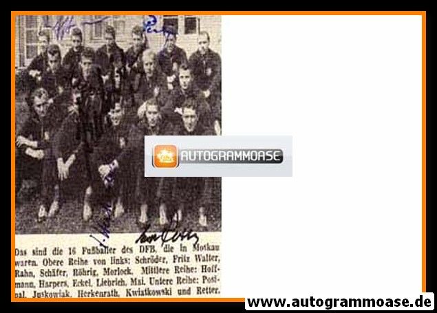 Mannschaftskarte Fussball | DFB | 1955 + 7 AG (Spiel UdSSR)