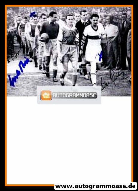 Autogramme Fussball | 1. FC Saarbrücken + VfB Stuttgart | 1951 Foto + 4 AG