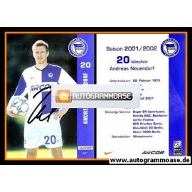 Autogramm Fussball | Hertha BSC Berlin | 2001 Arcor | Andreas NEUENDORF