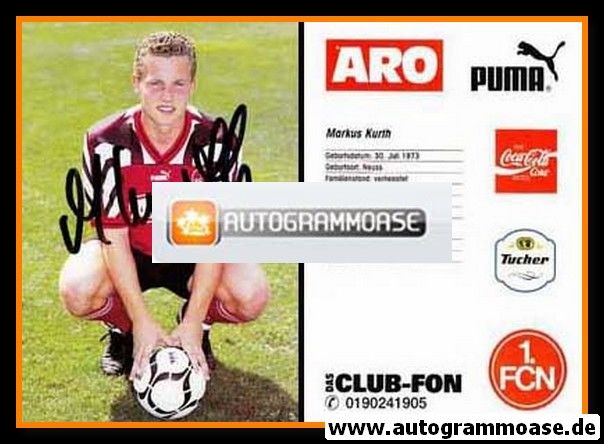 Autogramm Fussball | 1. FC Nürnberg | 1995 | Markus KURTH