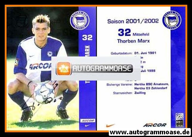 Autogramm Fussball | Hertha BSC Berlin | 2001 Arcor | Thorben MARX