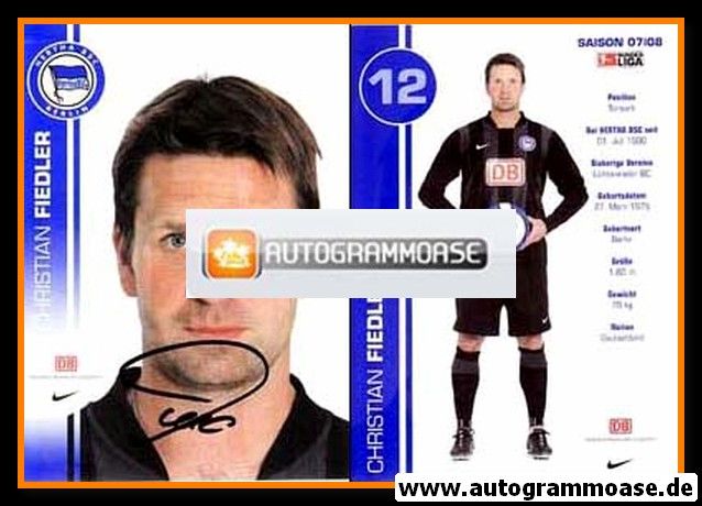Autogramm Fussball | Hertha BSC Berlin | 2007 | Christian FIEDLER