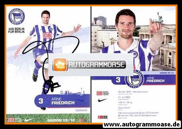 Autogramm Fussball | Hertha BSC Berlin | 2009 | Arne FRIEDRICH