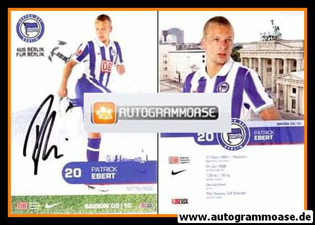 Autogramm Fussball | Hertha BSC Berlin | 2009 | Patrick EBERT