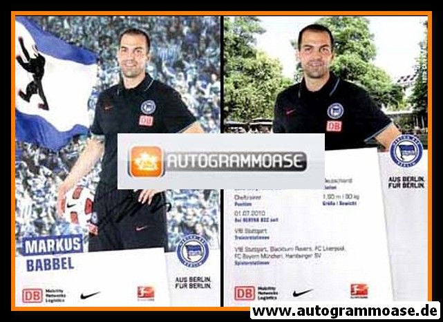 Autogramm Fussball | Hertha BSC Berlin | 2010 | Markus BABBEL