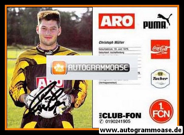 Autogramm Fussball | 1. FC Nürnberg | 1995 | Christoph MÜLLER