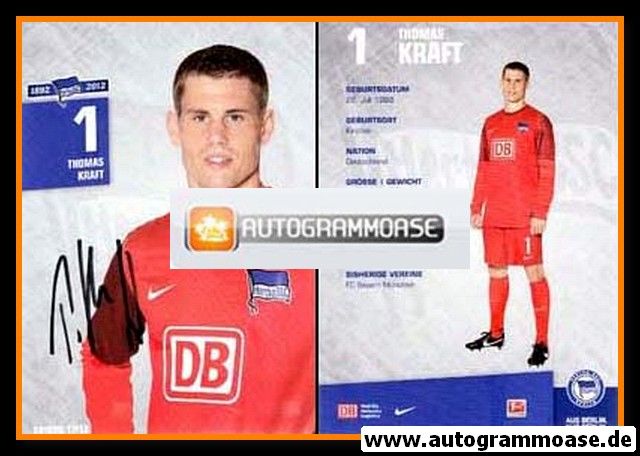 Autogramm Fussball | Hertha BSC Berlin | 2012 | Thomas KRAFT