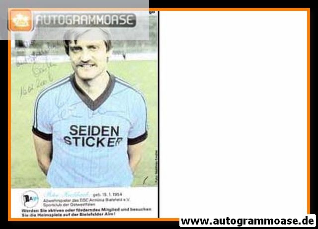 Autogramm Fussball | DSC Arminia Bielefeld | 1982 | Peter KROBBACH