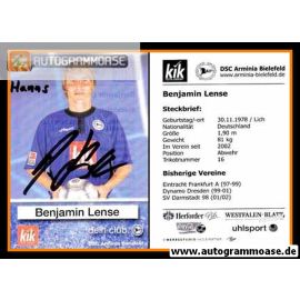 Autogramm Fussball | DSC Arminia Bielefeld | 2002 | Benjamin LENSE