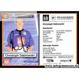 Autogramm Fussball | DSC Arminia Bielefeld | 2002 | Christoph DABROWSKI