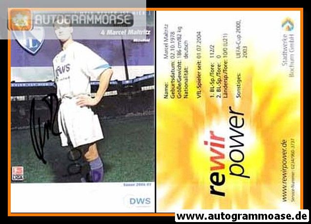 Autogramm Fussball | VfL Bochum | 2004 | Marcel MALTRITZ