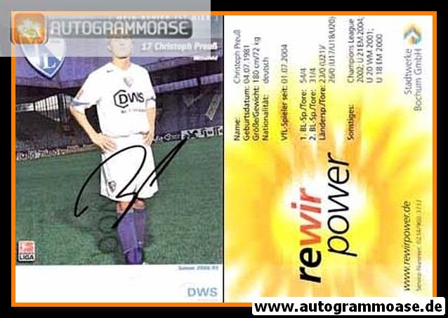 Autogramm Fussball | VfL Bochum | 2004 | Christoph PREUSS