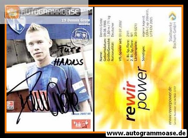 Autogramm Fussball | VfL Bochum | 2007 | Dennis GROTE