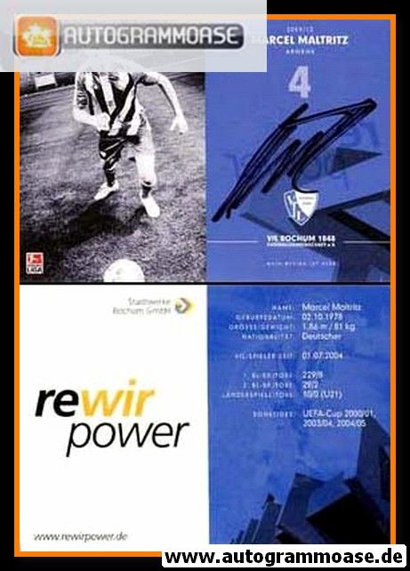 Autogramm Fussball | VfL Bochum | 2009 | Marcel MALTRITZ