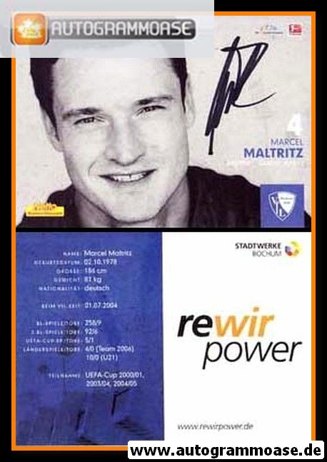 Autogramm Fussball | VfL Bochum | 2012 | Marcel MALTRITZ