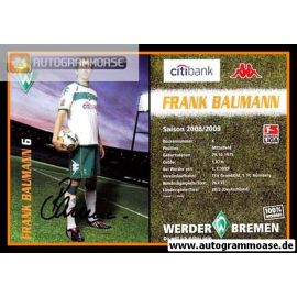 Autogramm Fussball | SV Werder Bremen | 2008 | Frank BAUMANN