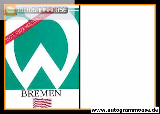 Aufkleber Fussball | SV Werder Bremen | Deutscher Meister 1988