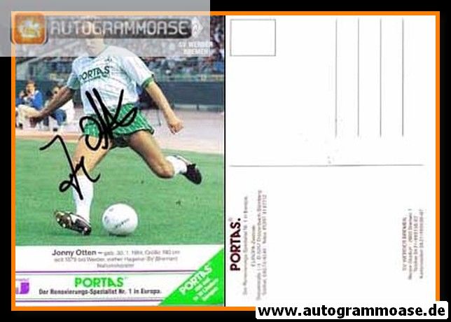 Autogramm Fussball | SV Werder Bremen | 1989 | Jonny OTTEN