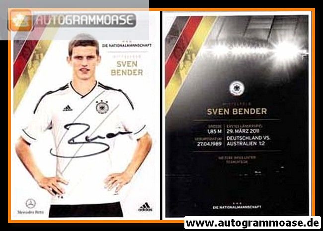 Autogramm Fussball | DFB | 2012 Adidas | Sven BENDER