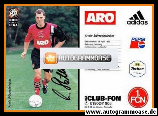 Autogramm Fussball | 1. FC Nürnberg | 1997 | Armin STÖRZENHOFECKER