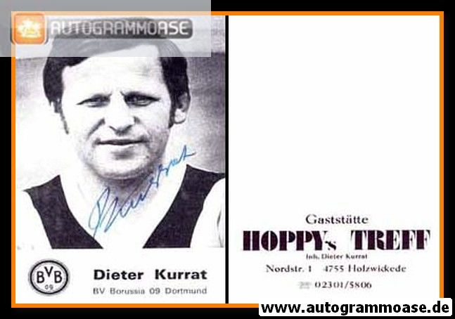 Autogramm Fussball | Borussia Dortmund | 1960er | Dieter KURRAT (Hoppys Treff)
