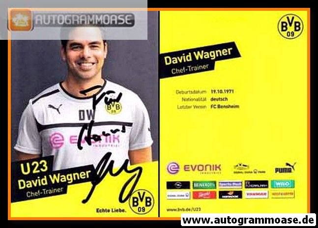 Autogramm Fussball | Borussia Dortmund | 2013 | David WAGNER (2)