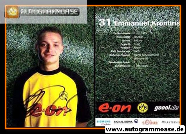 Autogramm Fussball | Borussia Dortmund | 2001 | Emmanuel KRONTIRIS