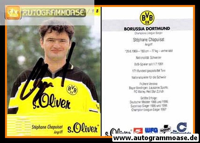 Autogramm Fussball | Borussia Dortmund | 1997 | Stephane CHAPUISAT